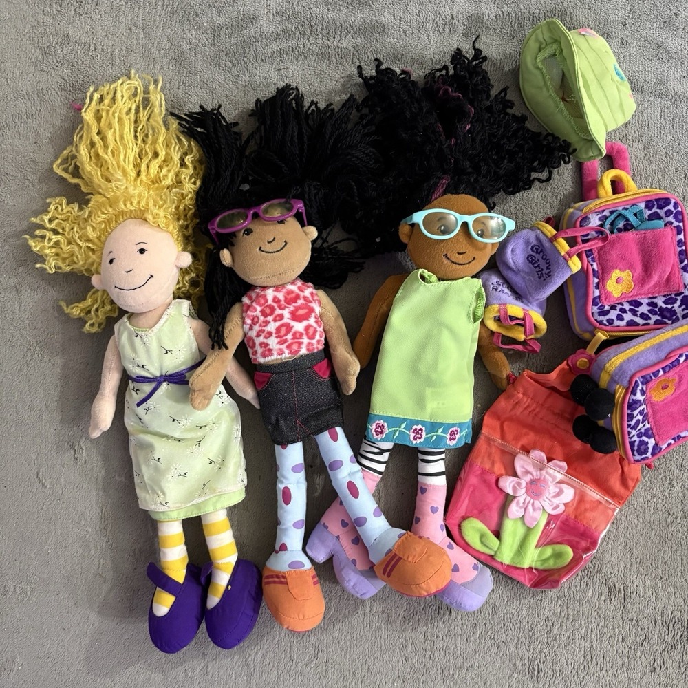 Vintage Groovy Girls Manhattan Dolls Lot Of 3 Zoe Kendra Karly Plus Accessories